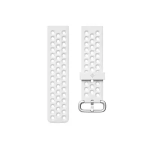 Fitbit Versa Family Accessory Band, Official Fitbit Product, Sport, Frost White, Large