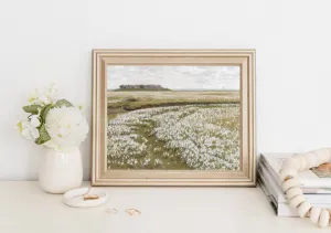 Flower Fields Vintage Art Print