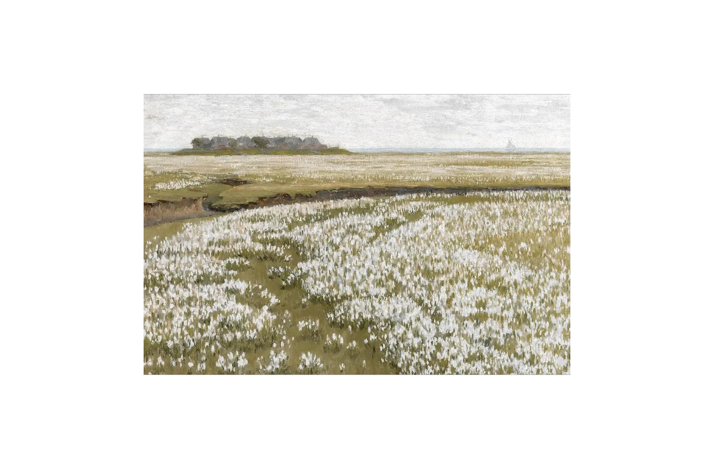 Flower Fields Vintage Art Print