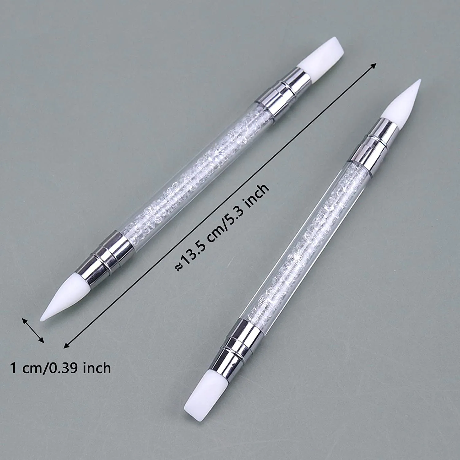 Fofosbeauty 5 Pcs Dual Tipped Silicone Nail Tools
