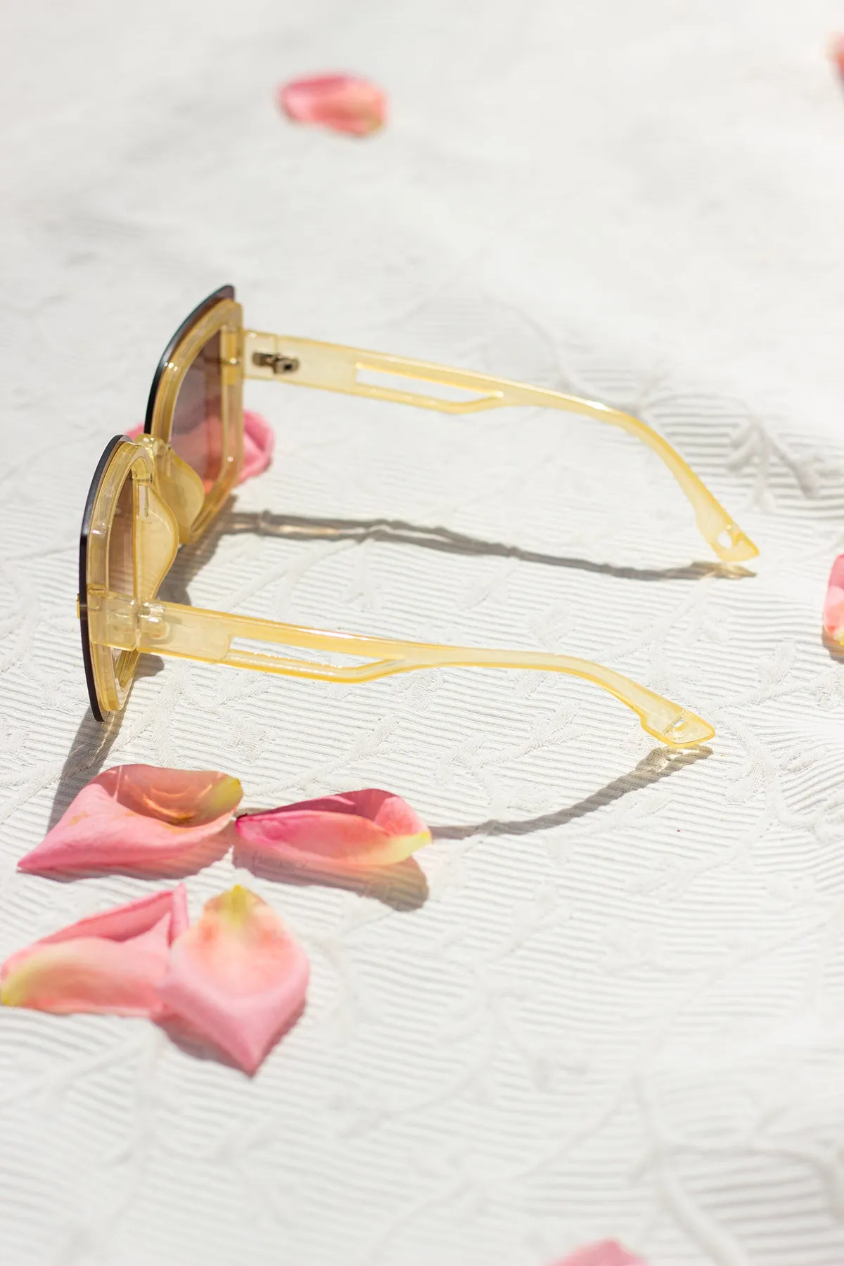 Front Lens Glitter Butterfly Sunglasses