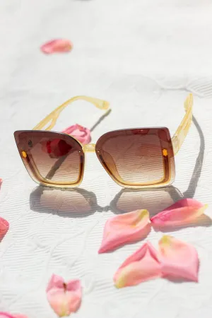 Front Lens Glitter Butterfly Sunglasses
