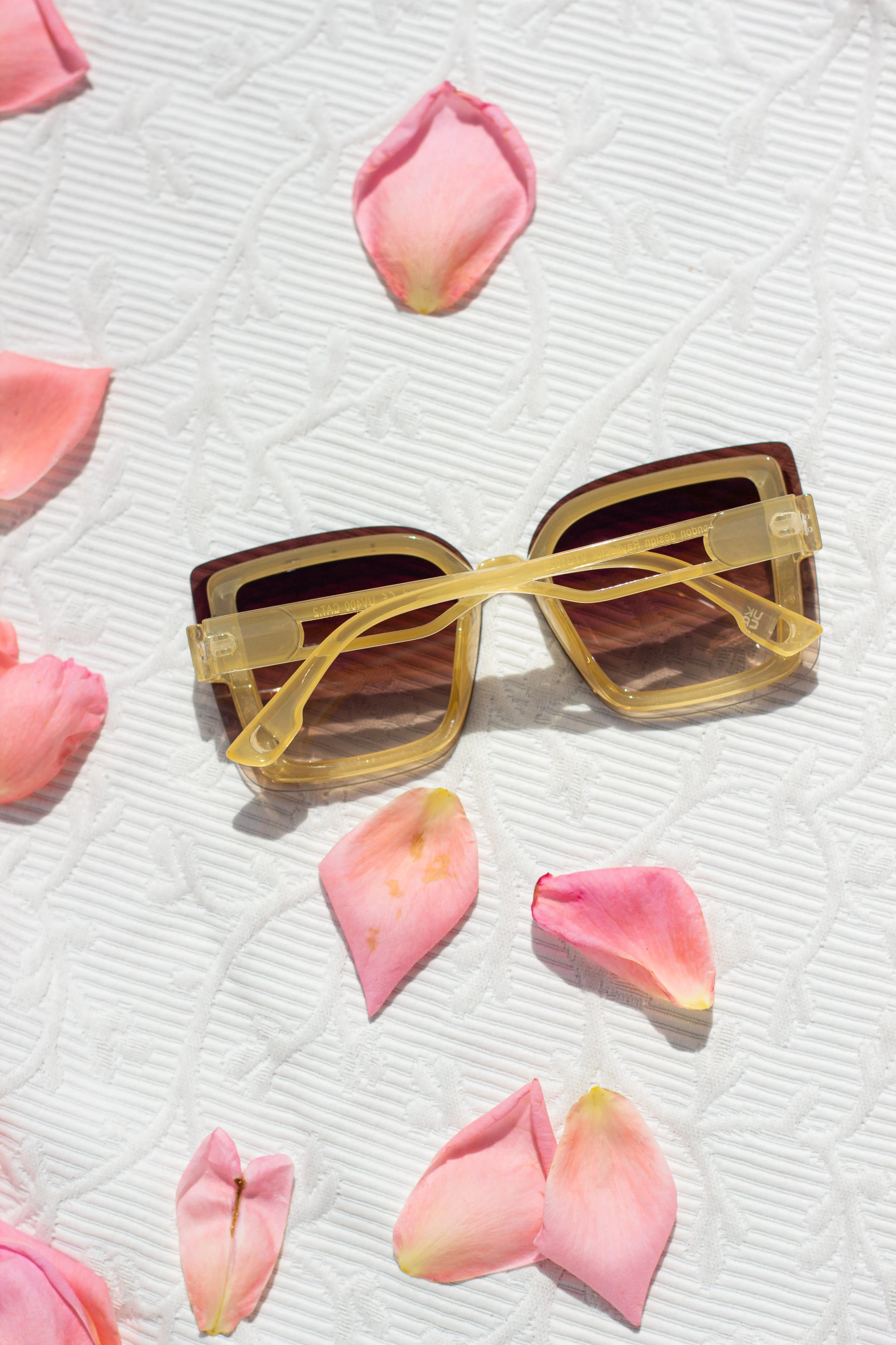 Front Lens Glitter Butterfly Sunglasses