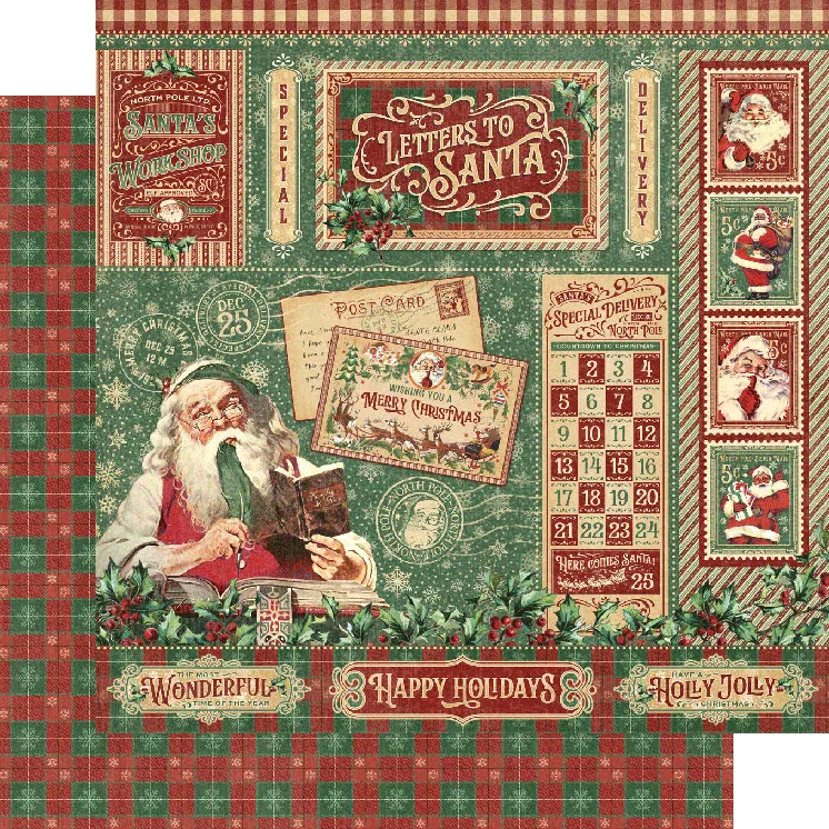 G45 - Letters to Santa - 12x12 Single Sheet / Letters to Santa