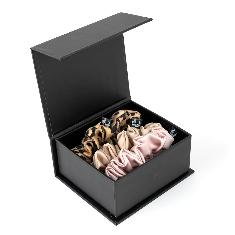 GH Pure Silk Scrunchies - Leopard Night Out Set