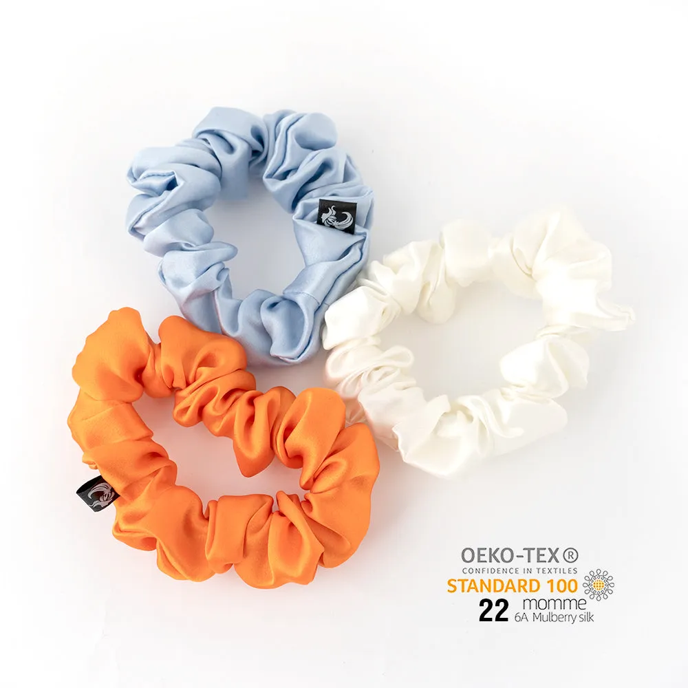 GH Pure Silk Scrunchies - Mulberry 100% Silk 6A Grade 22mm - SunFun Set