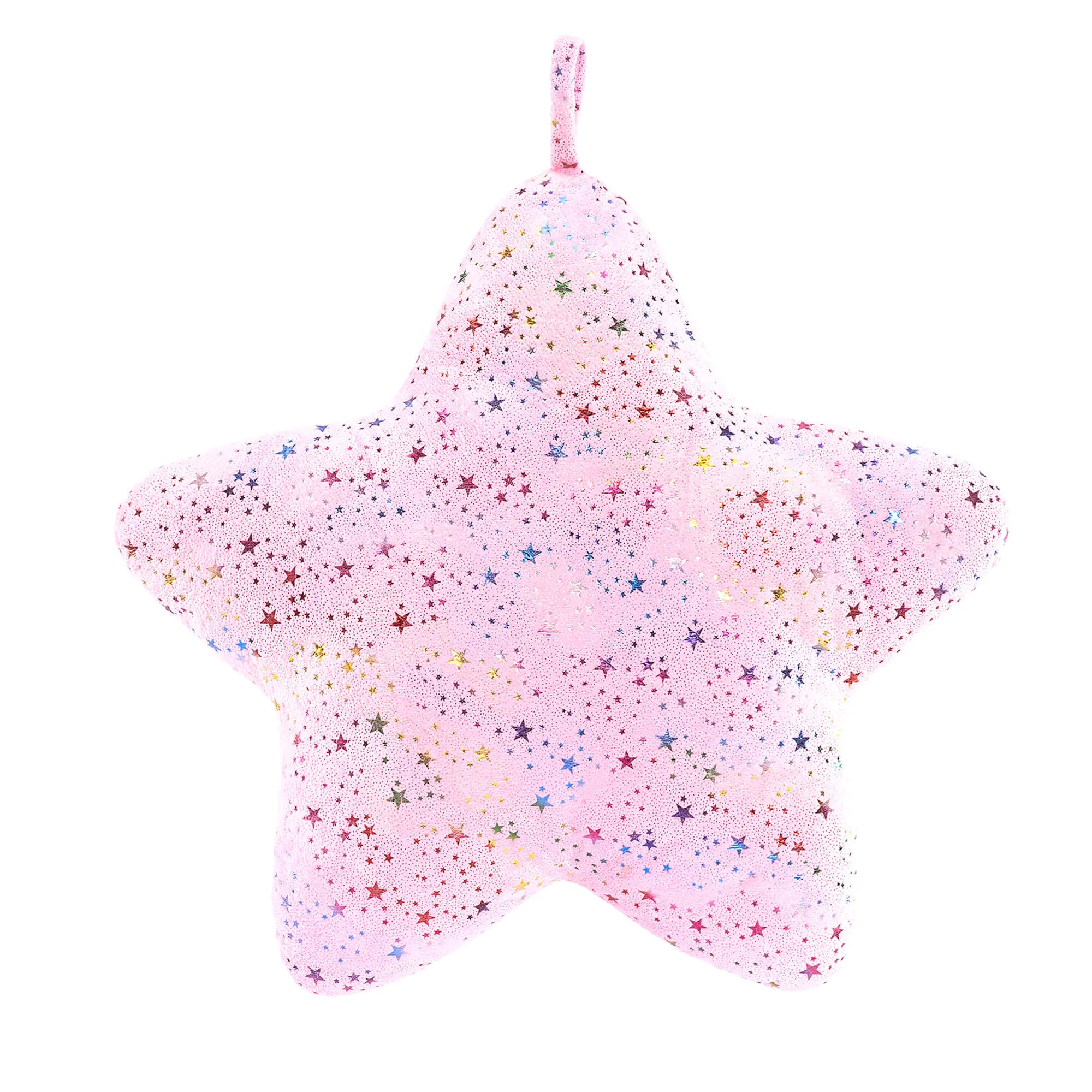 Gloveleya 20-inch Plush Fashion Pillow Ironing Colorful Stars Pillows Star Shaped Light Pink