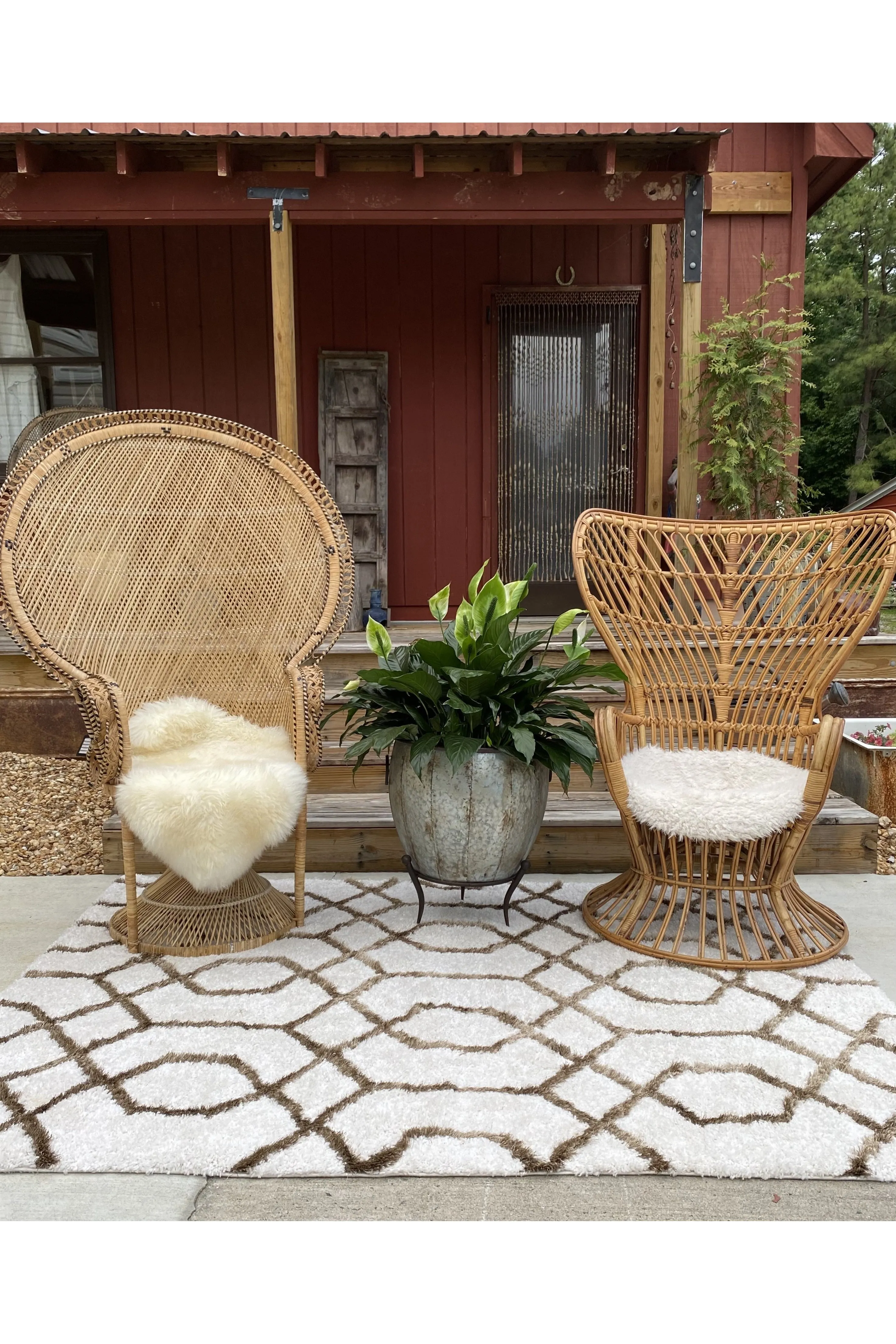 Golden Rattan Peacock Chair - Rental