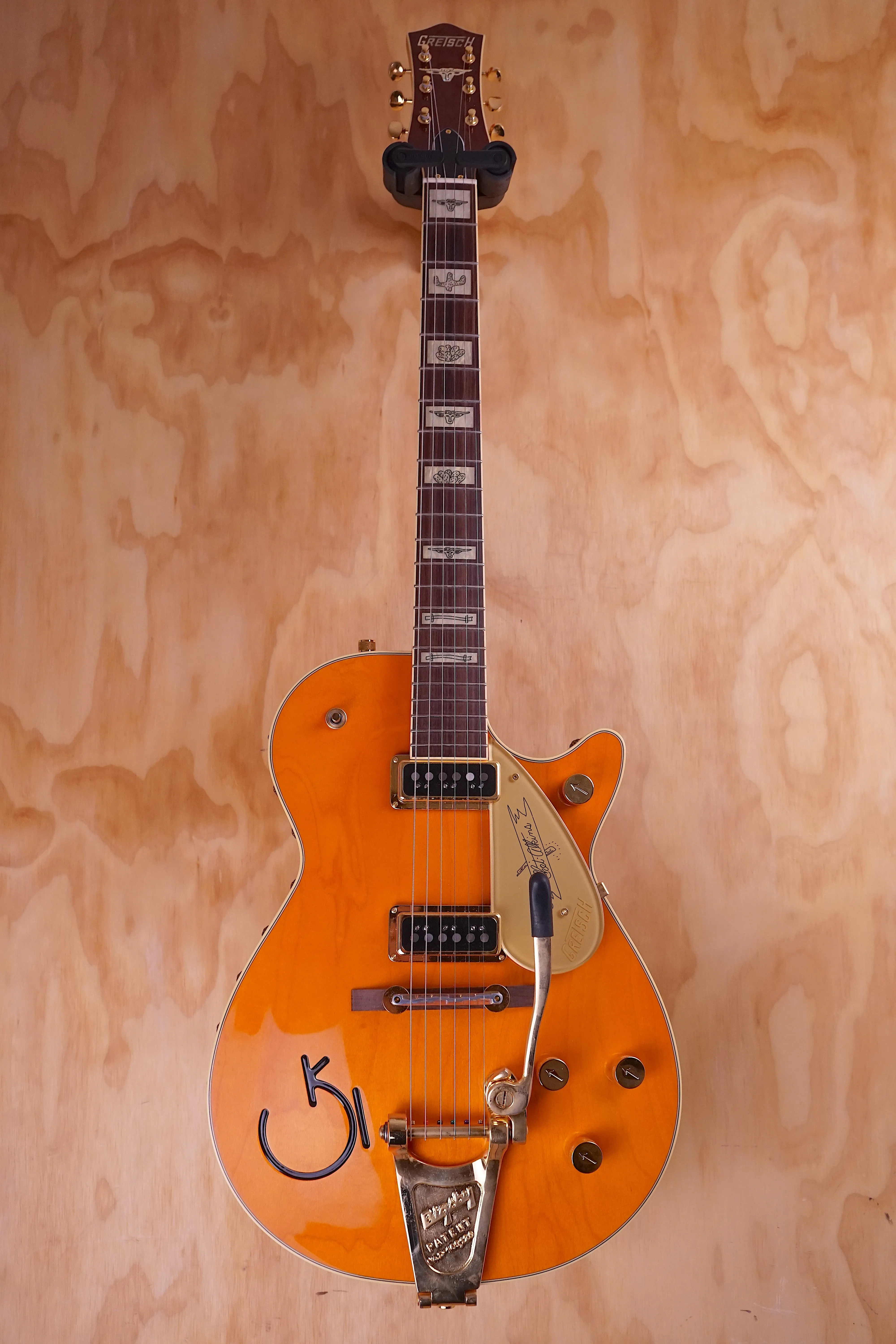Gretsch Chet Atkins G6121-1955 Solid Body in Orange Natural, (Used Comm)