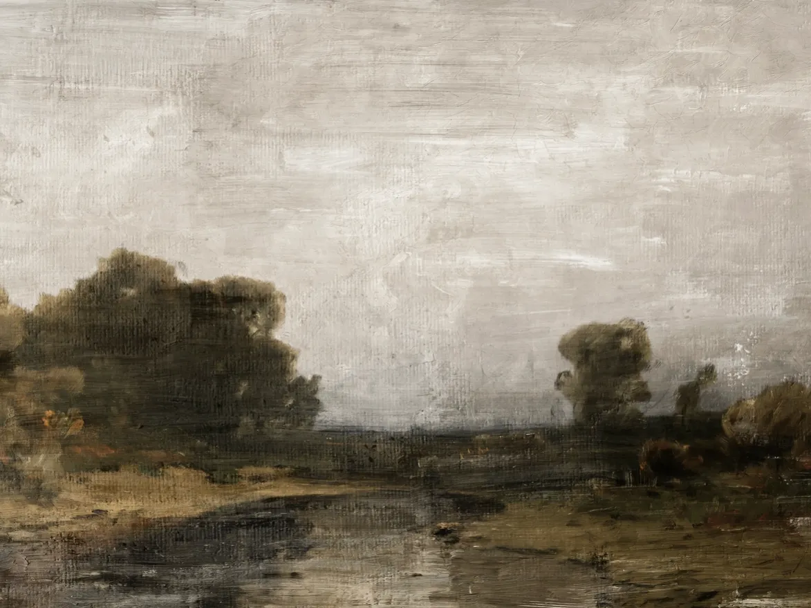 Grey Skies Vintage Art Print