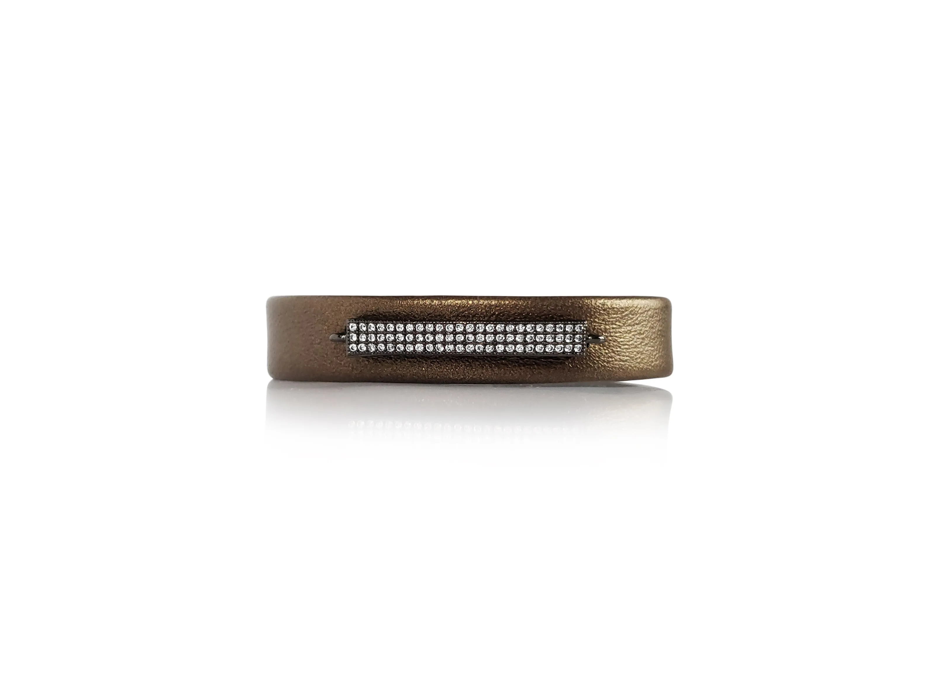 Gunmetal Micro Pave SZ Bar Bracelet