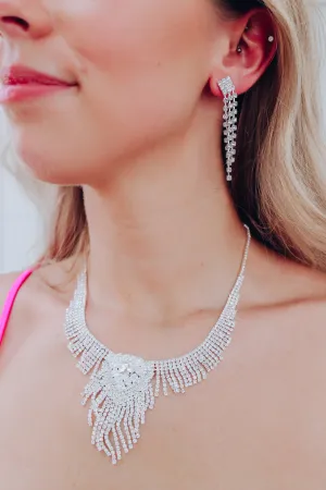 Harrell Necklace and Earring Set - Silver