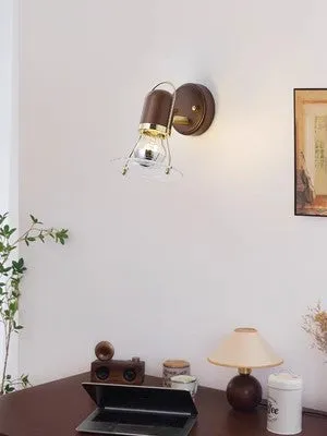 HE Vintage Walnut Wall Lamp