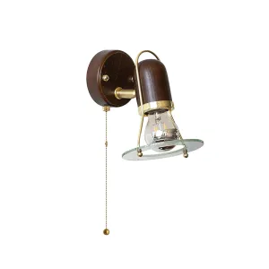 HE Vintage Walnut Wall Lamp