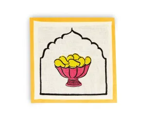 Home Table Linen Alphonso Summer Cocktail Napkin Set 6 Cotton AcCnAm Fashion Edit Home Lifestyle Artchivesindia