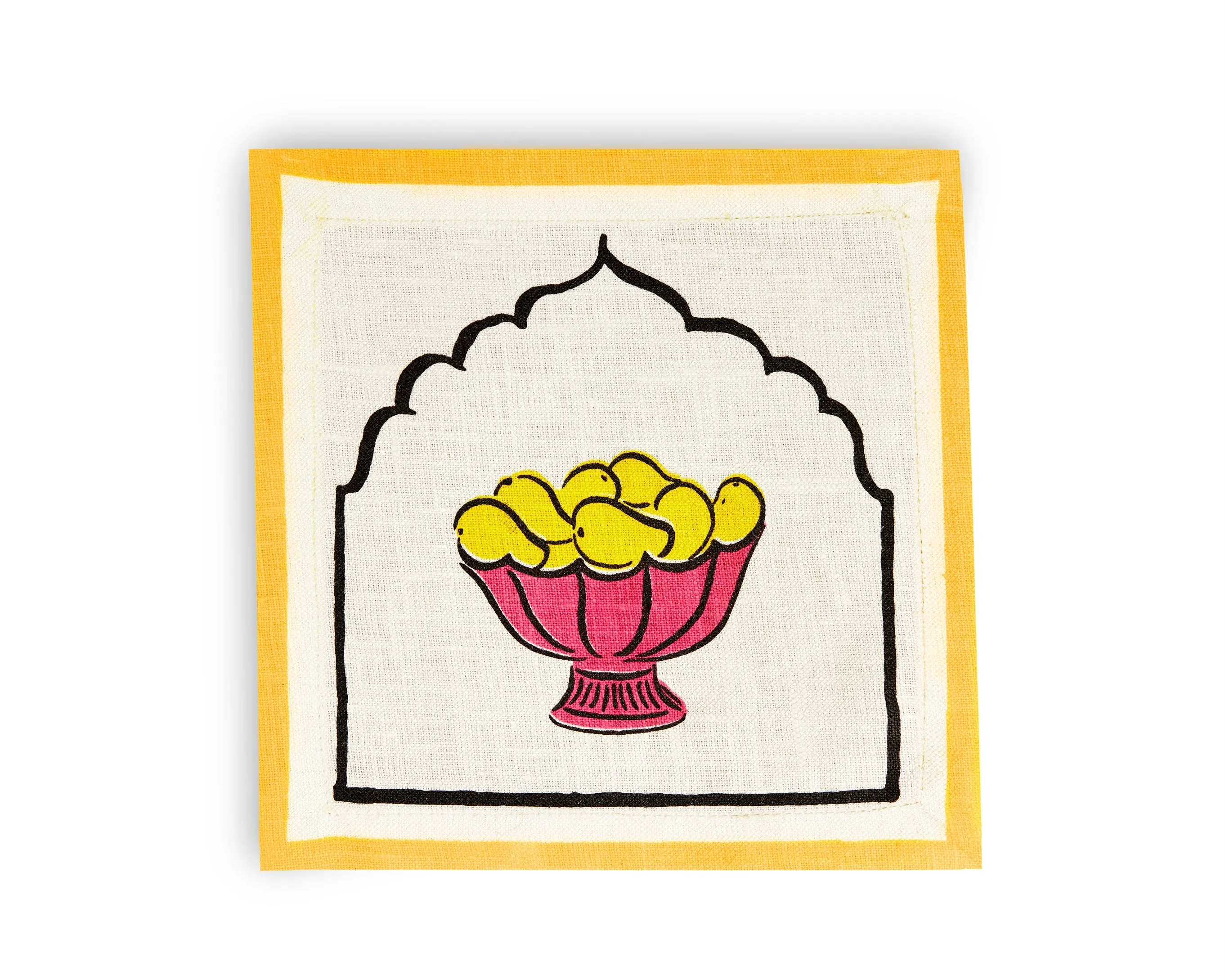Home Table Linen Alphonso Summer Cocktail Napkin Set 6 Cotton AcCnAm Fashion Edit Home Lifestyle Artchivesindia