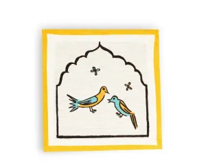 Home Table Linen Birdie Num Num Cocktail Napkin Set 6 Cotton AcCnBn Fashion Edit Home Lifestyle Artchivesindia