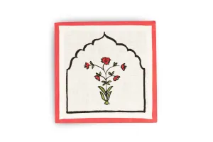 Home Table Linen Pietra Dura Cocktail Napkin Set 6 Cotton AcCnPd Fashion Edit Home Lifestyle Artchivesindia