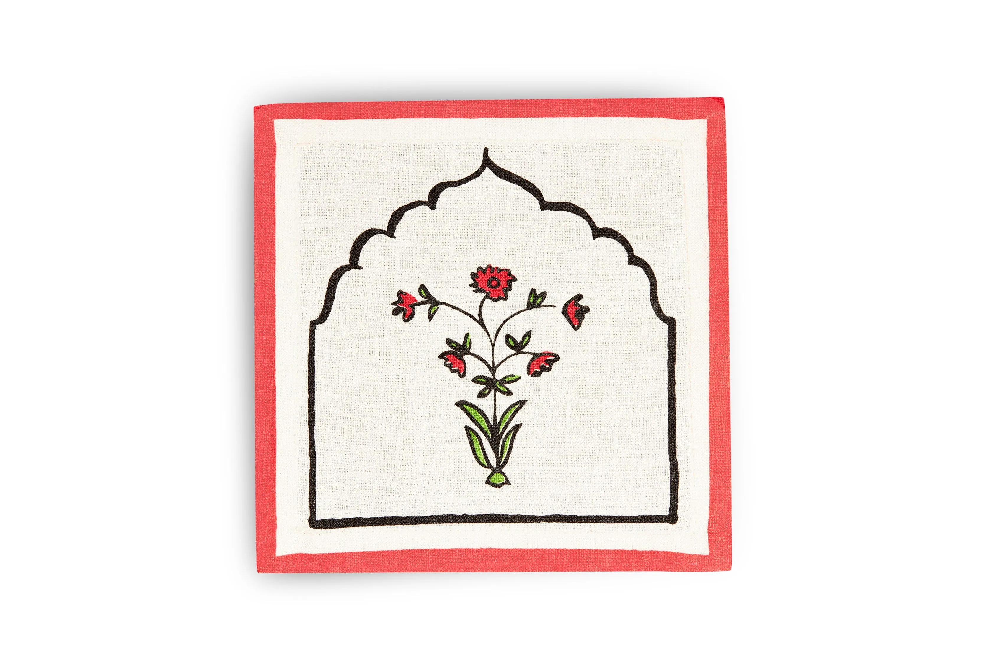 Home Table Linen Pietra Dura Cocktail Napkin Set 6 Cotton AcCnPd Fashion Edit Home Lifestyle Artchivesindia