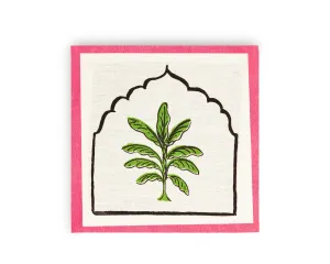 Home Table Linen The Palms Cocktail Napkin Set 6 Cotton AcCnPl Fashion Edit Home Lifestyle Artchivesindia