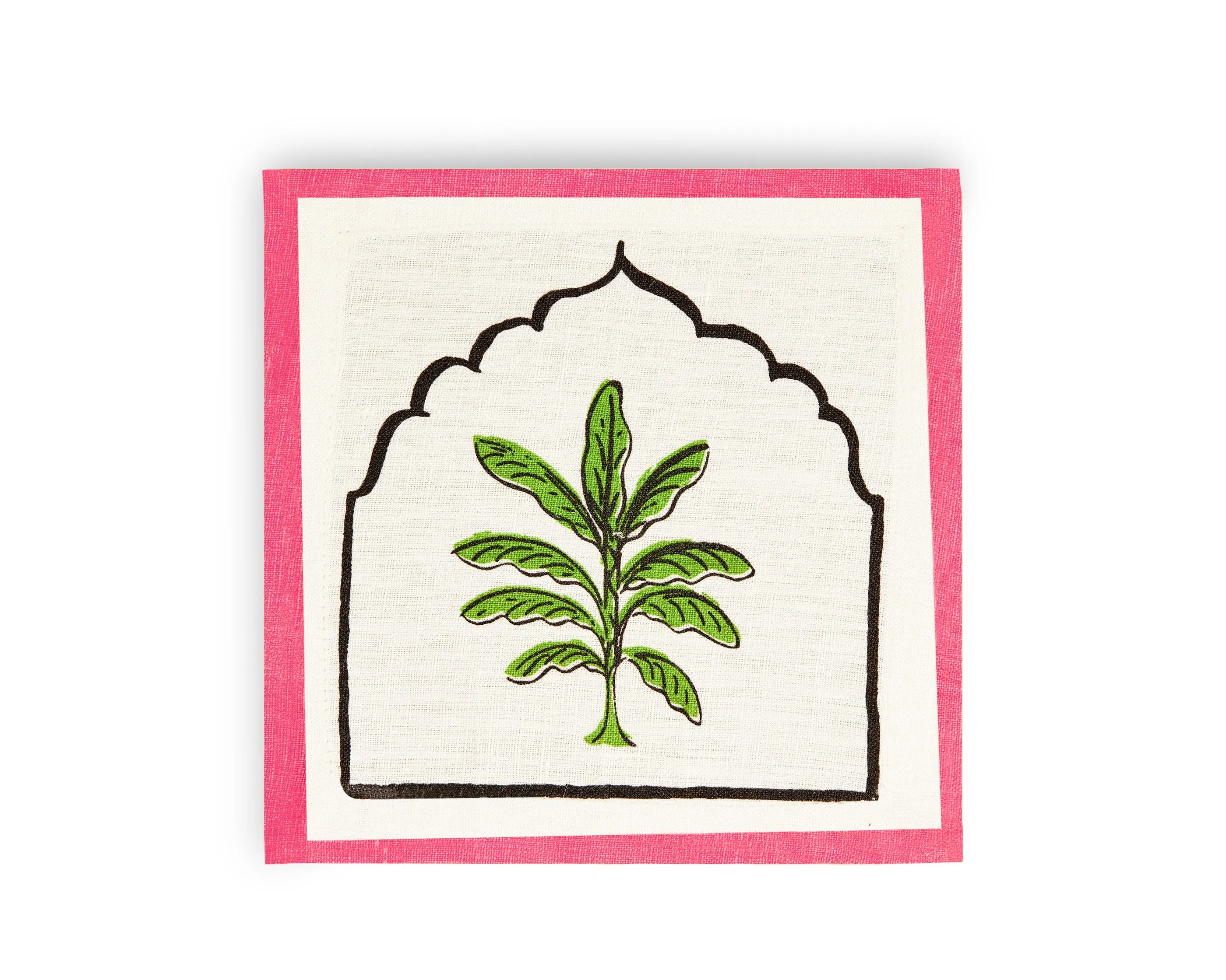 Home Table Linen The Palms Cocktail Napkin Set 6 Cotton AcCnPl Fashion Edit Home Lifestyle Artchivesindia