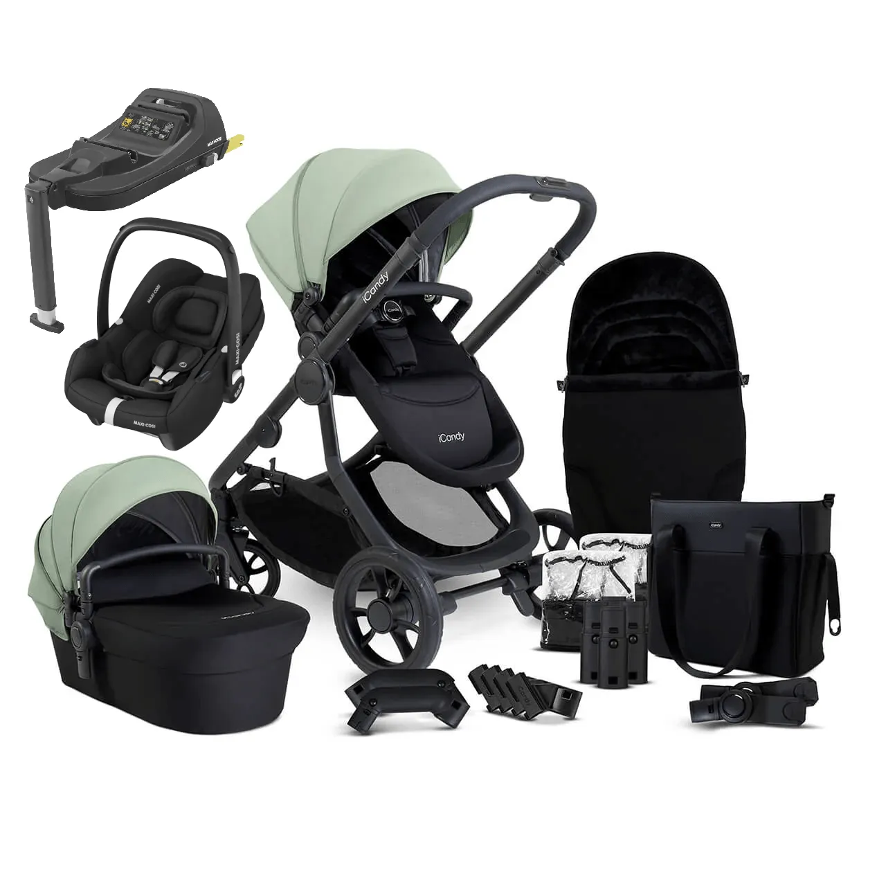 iCandy Orange 4 Cabriofix i-Size and Base Travel System - Pistachio