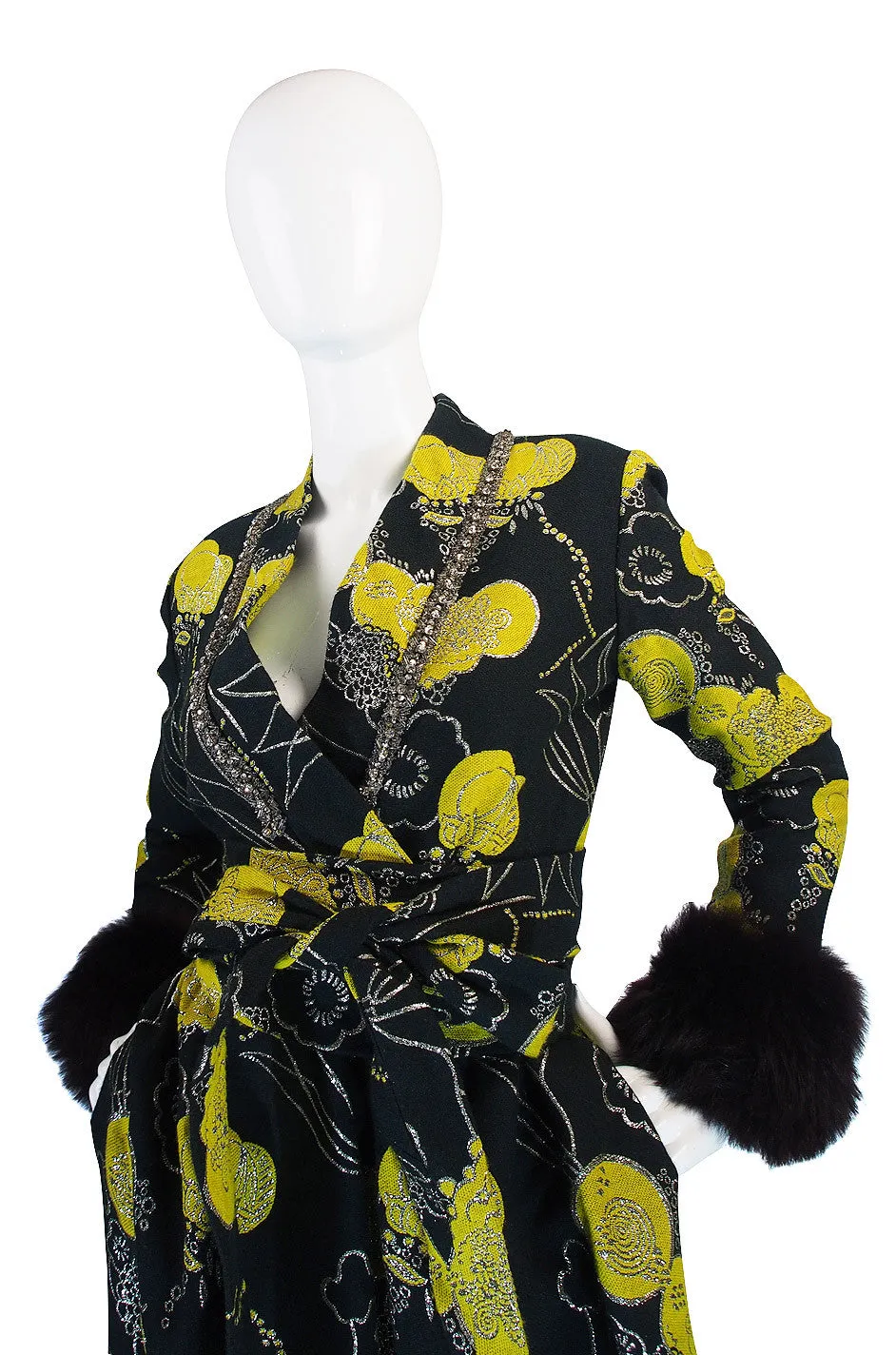 Important c1970 Oscar de la Renta Ad Campaign Gown