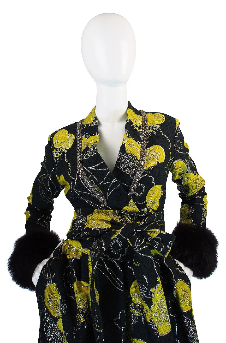 Important c1970 Oscar de la Renta Ad Campaign Gown