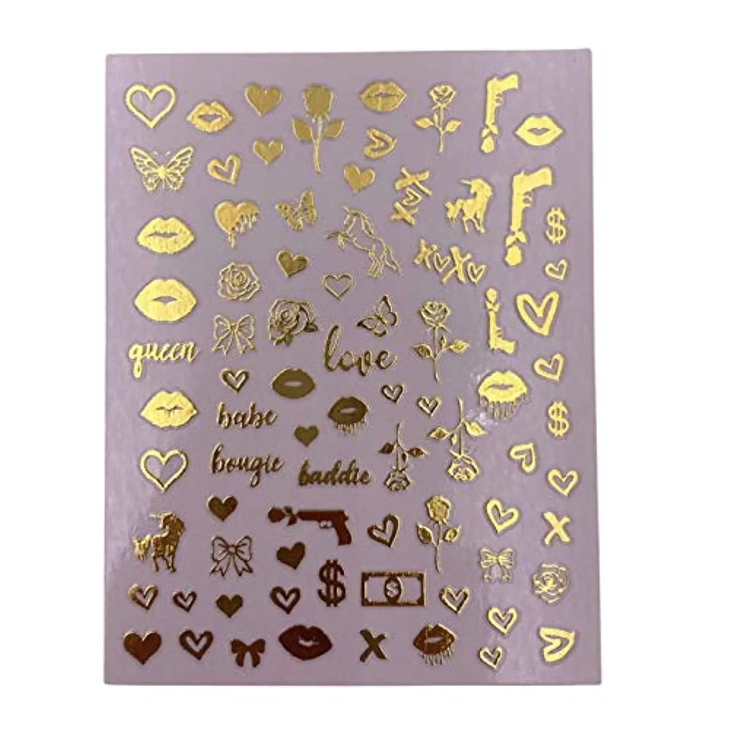 Impressed Authentic 5 Sheets Luxury Nail Art Stickers 500  Gold Customized Nail Decals for Fake Nail Design Decorations and Salon Nails Accessories