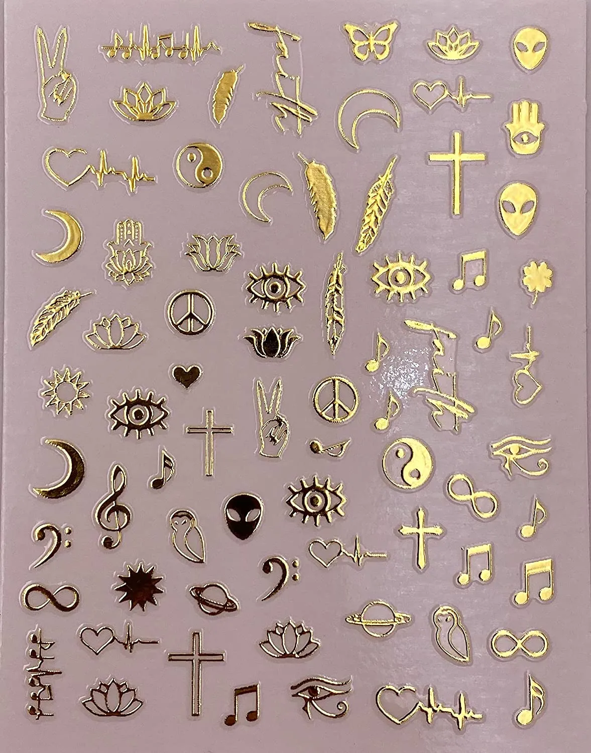 Impressed Authentic 5 Sheets Luxury Nail Art Stickers 500  Gold Customized Nail Decals for Fake Nail Design Decorations and Salon Nails Accessories