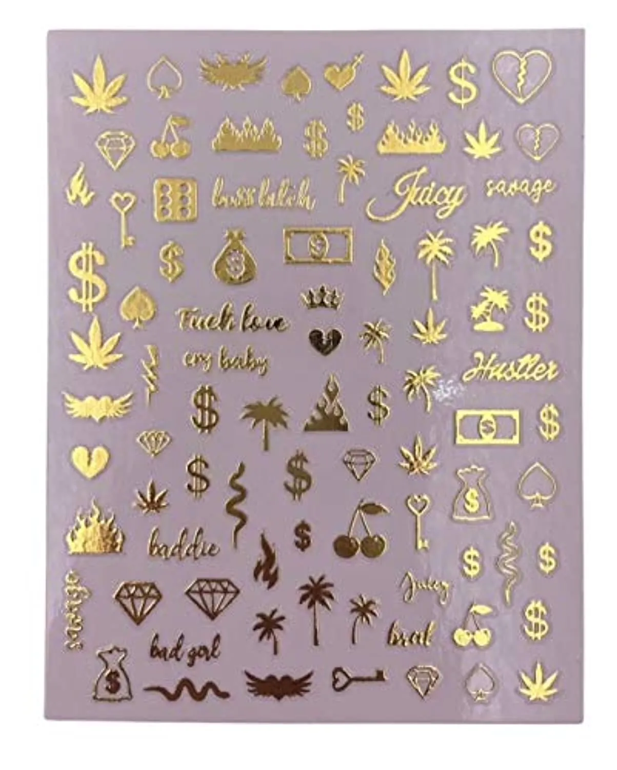 Impressed Authentic 5 Sheets Luxury Nail Art Stickers 500  Gold Customized Nail Decals for Fake Nail Design Decorations and Salon Nails Accessories