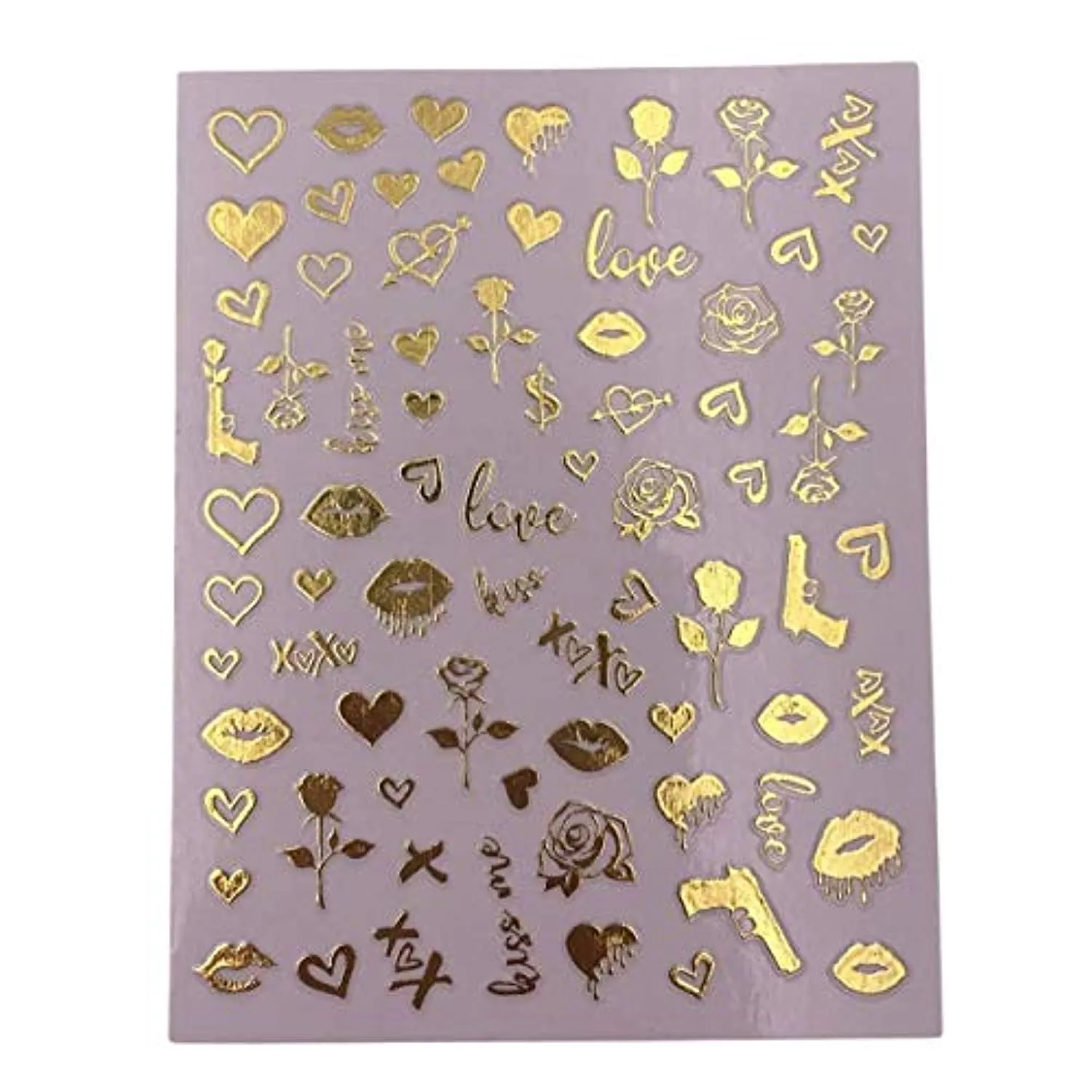 Impressed Authentic 5 Sheets Luxury Nail Art Stickers 500  Gold Customized Nail Decals for Fake Nail Design Decorations and Salon Nails Accessories