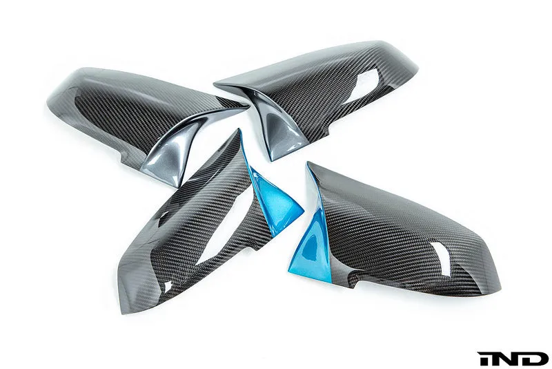 IND Painted M Inspired Dry Carbon Mirror Cover Set