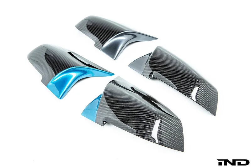 IND Painted M Inspired Dry Carbon Mirror Cover Set