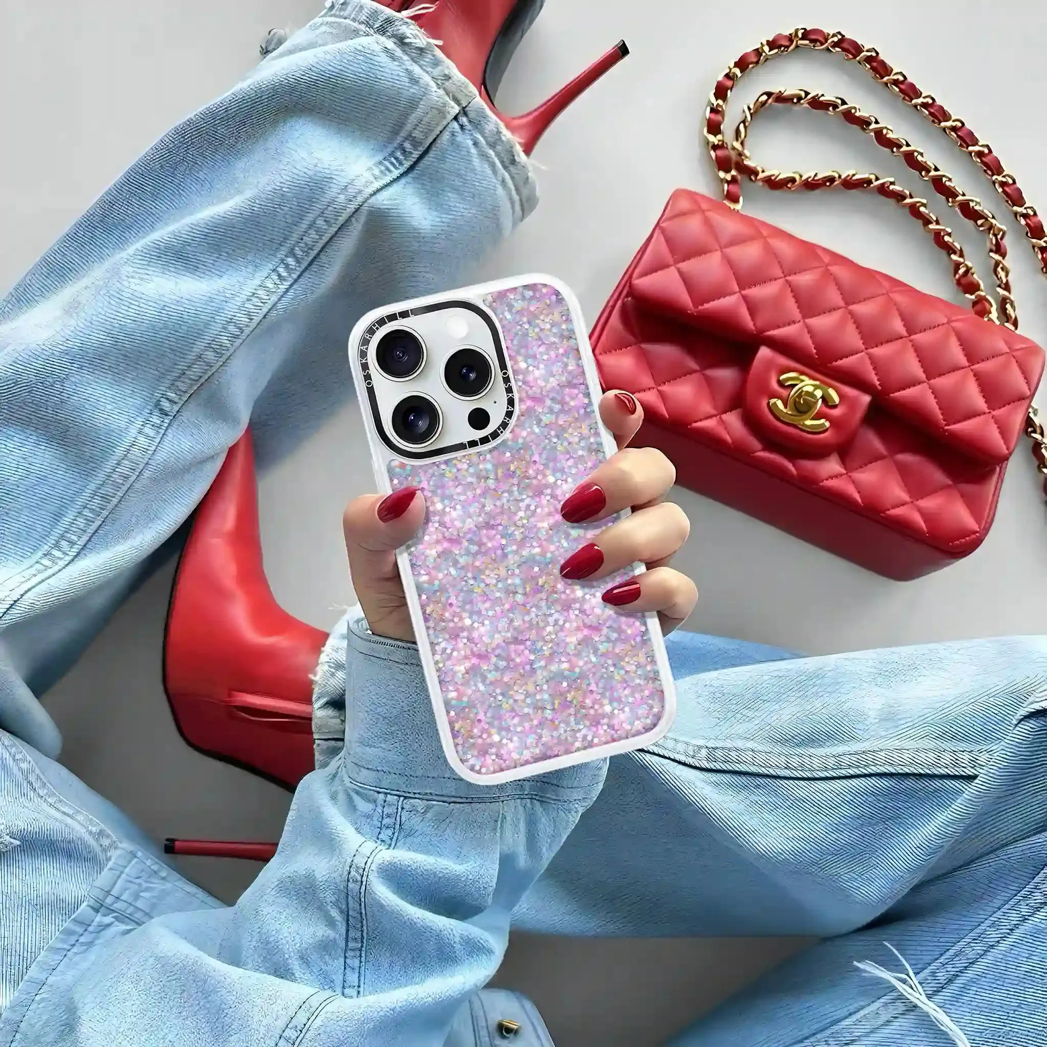 iPhone 13 Pro Case Classic — Pastel Twilight Glitter