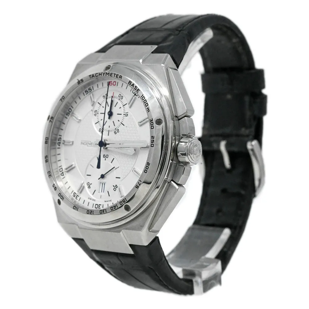 IWC Mens Big Ingenieur Stainless Steel White Chronograph Dial Watch Ref# IW3784