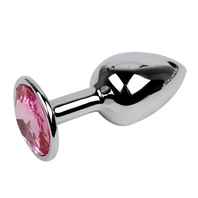 Jeweled Stainless Steel Plug 6 Colors