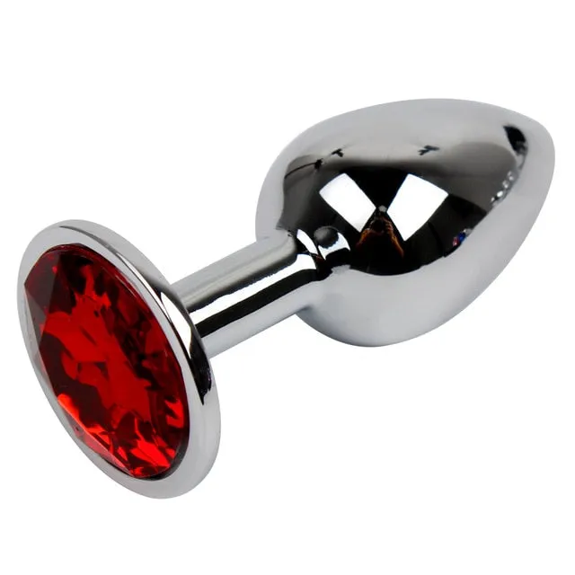 Jeweled Stainless Steel Plug 6 Colors