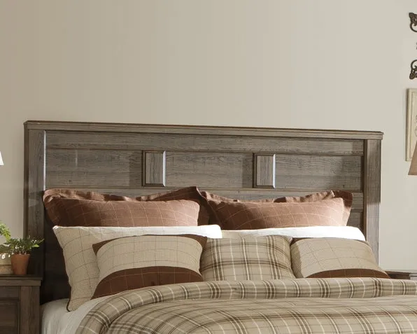Juararo King/California King Panel Headboard with Mirrored Dresser and 2 Nightstands