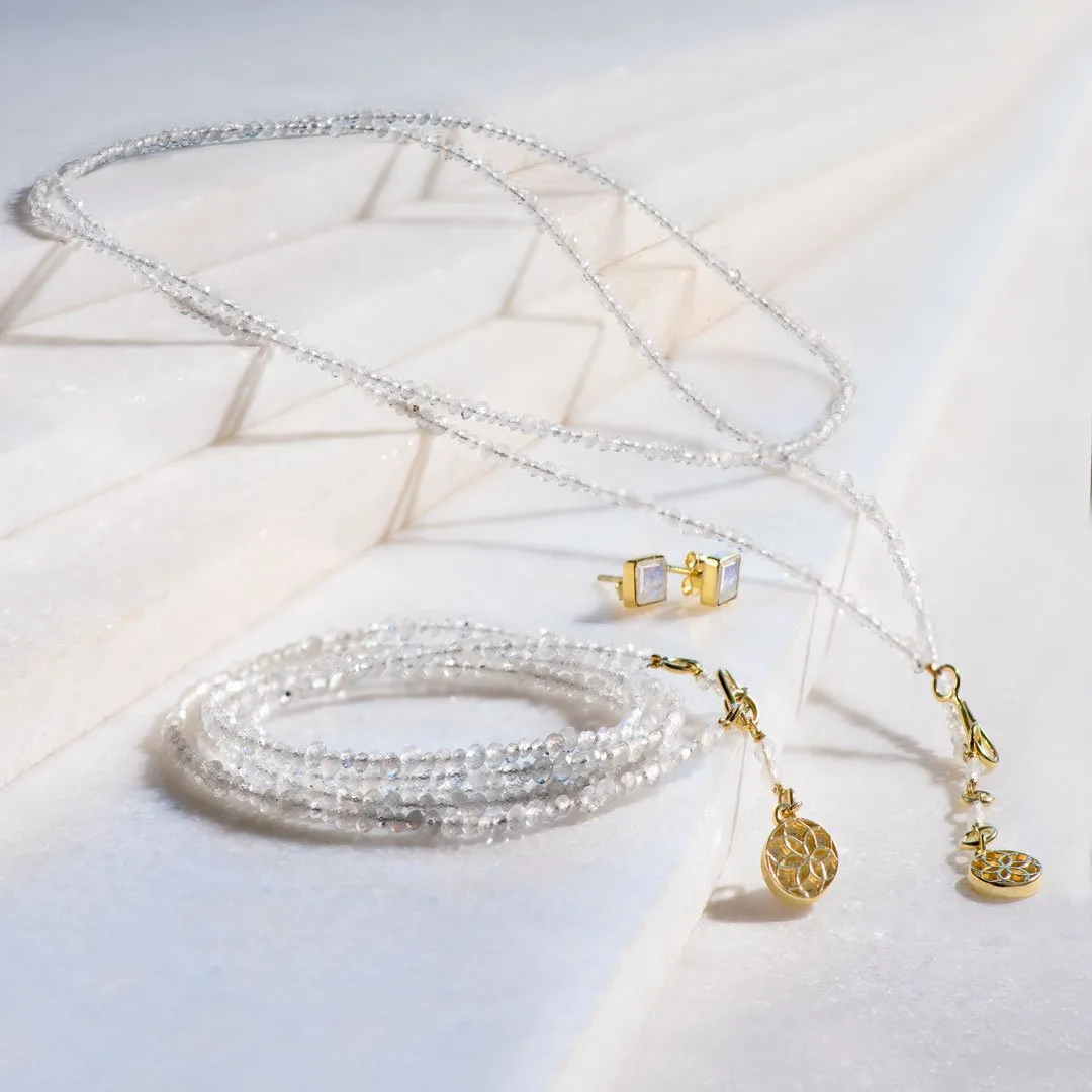 Keepsake - Moonstone and 14K Gold Vermeil Horseshoe Necklace