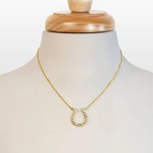 Keepsake - Moonstone and 14K Gold Vermeil Horseshoe Necklace
