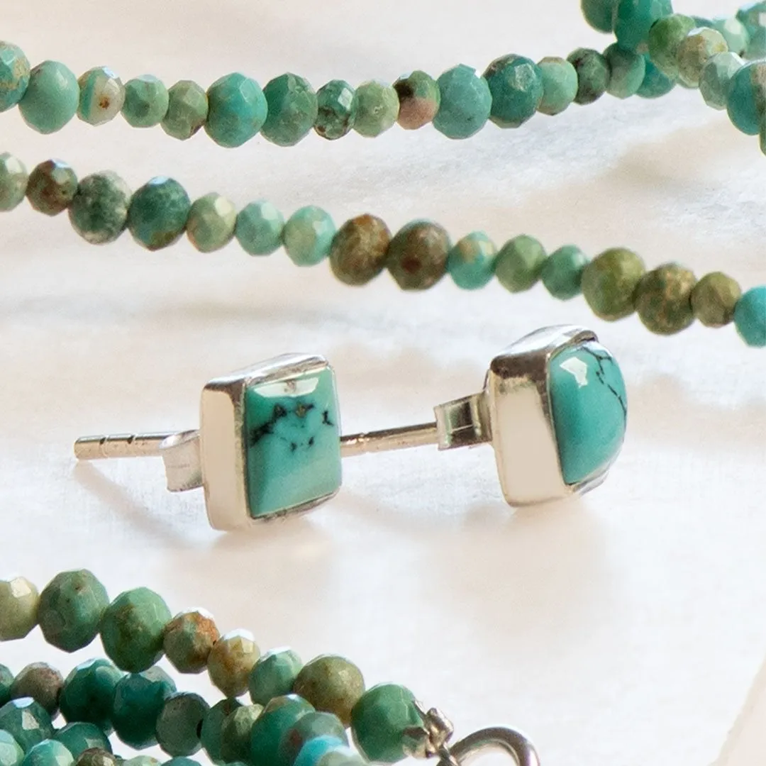 Keepsake - Turquoise and Sterling Silver Heart Charm Necklace