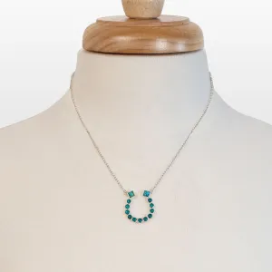 Keepsake - Turquoise and Sterling Silver Horseshoe Charm Necklace