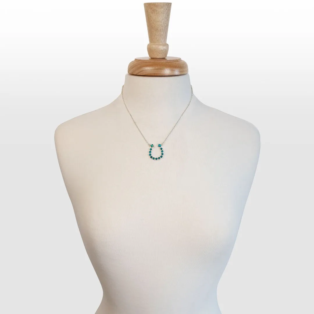 Keepsake - Turquoise and Sterling Silver Horseshoe Charm Necklace