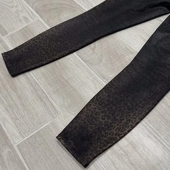 L’agence High-Rise Margot Metallic Coated Skinny Jean Black Cheetah Crackle Foil