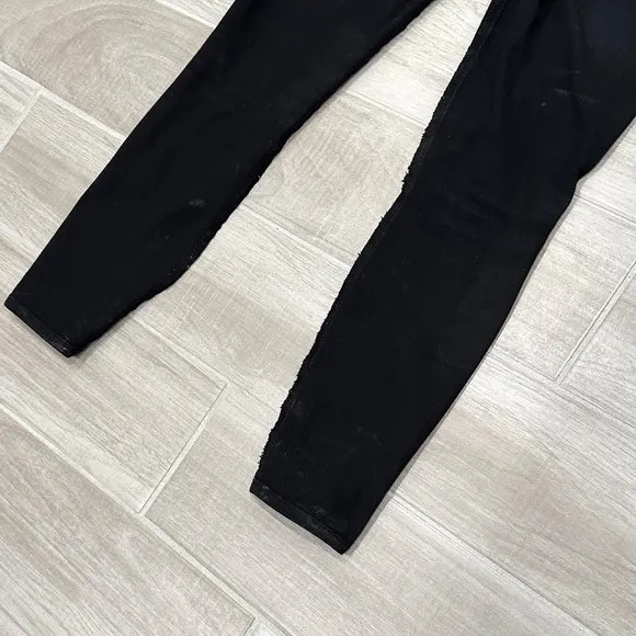 L’agence High-Rise Margot Metallic Coated Skinny Jean Black Cheetah Crackle Foil