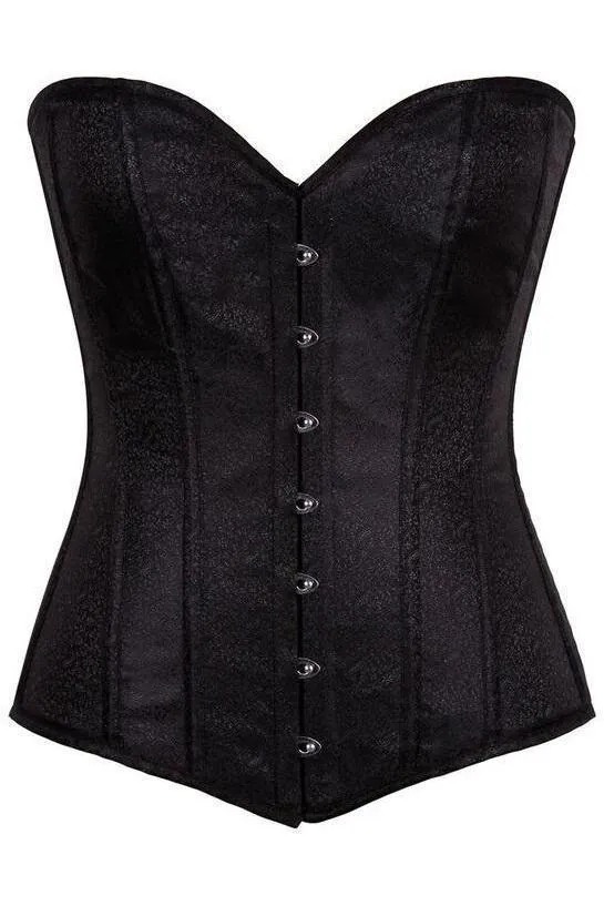 Lavish Black Brocade Corset