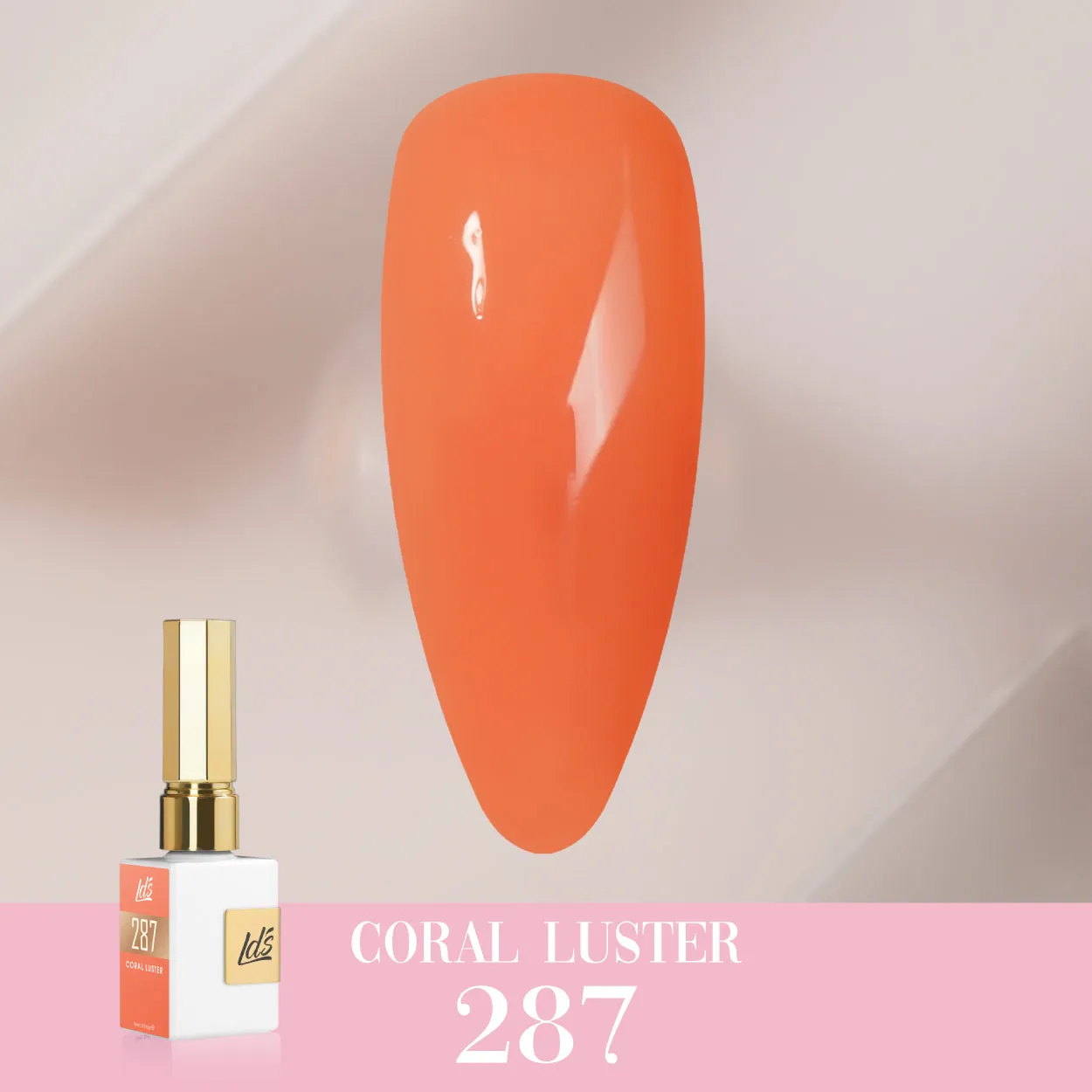 LDS Color Craze Gel Nail Polish - 287 Coral Luster - 0.5oz