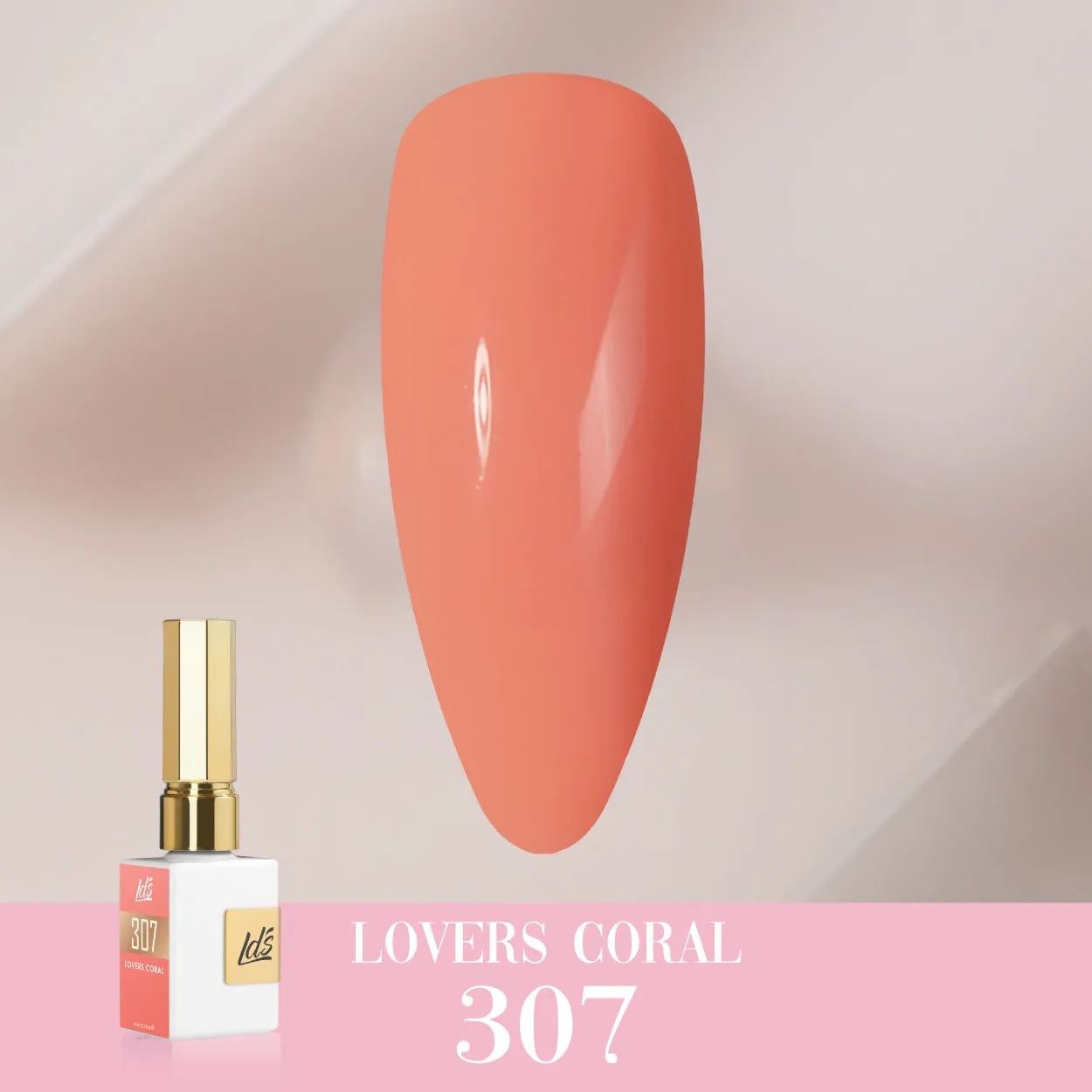 LDS Color Craze Gel Nail Polish - 307 Lovers Coral - 0.5oz