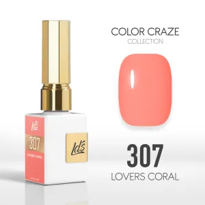 LDS Color Craze Gel Nail Polish - 307 Lovers Coral - 0.5oz